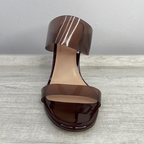 Aldo plum brown lucite wedge heels size 10 - Picture 5 of 14